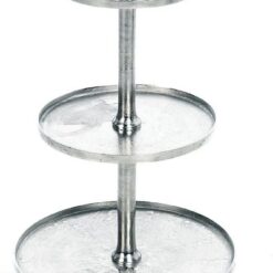 Große Etagere Silber – 3-stöckiger Servierständer