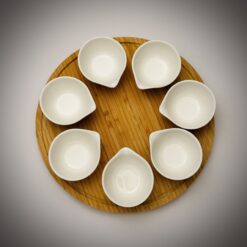 Mini Sauciere / Dipschale Weiß aus Porzellan