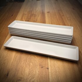 Servierplatte Eckig Weiß