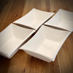 Servierschüssel Eckig Groß Weiß